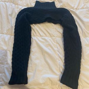Black knit zara arm warmer